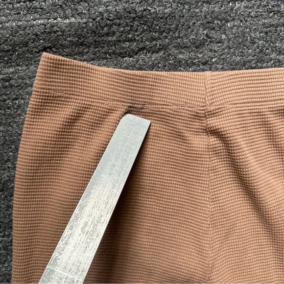 Reformation Pants Women Medium Tan Waffle Joggers Sweatpants Organic Cotton USA - Picture 2 of 15